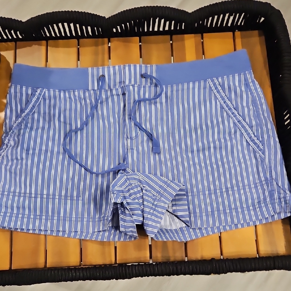 a.n.a Blue and White Striped Pajama Shorts